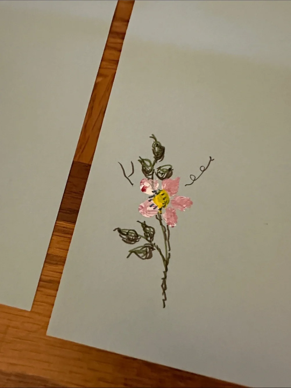 1 set of Vintage hand painted and crafted stationery set with 12 unique designs